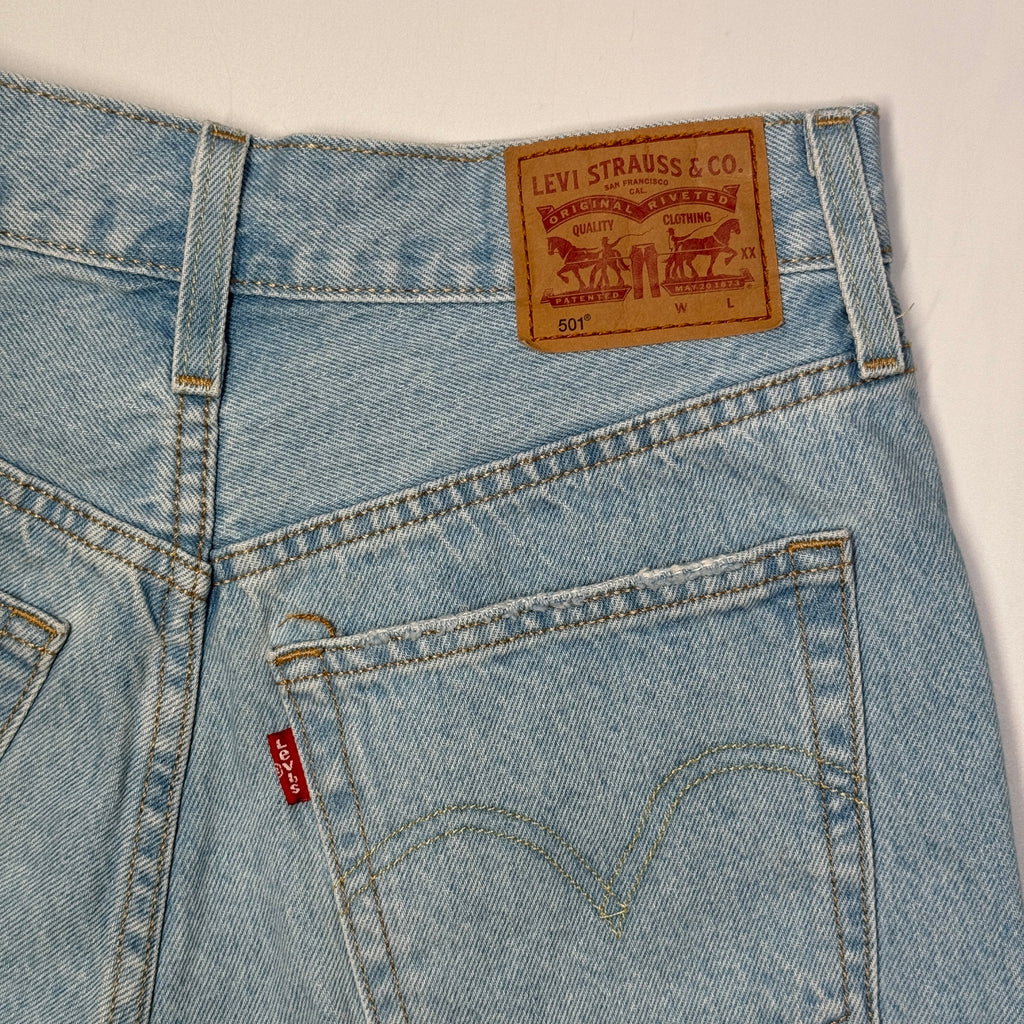 501 Levis Distressed Denim Shorts 28" S/M