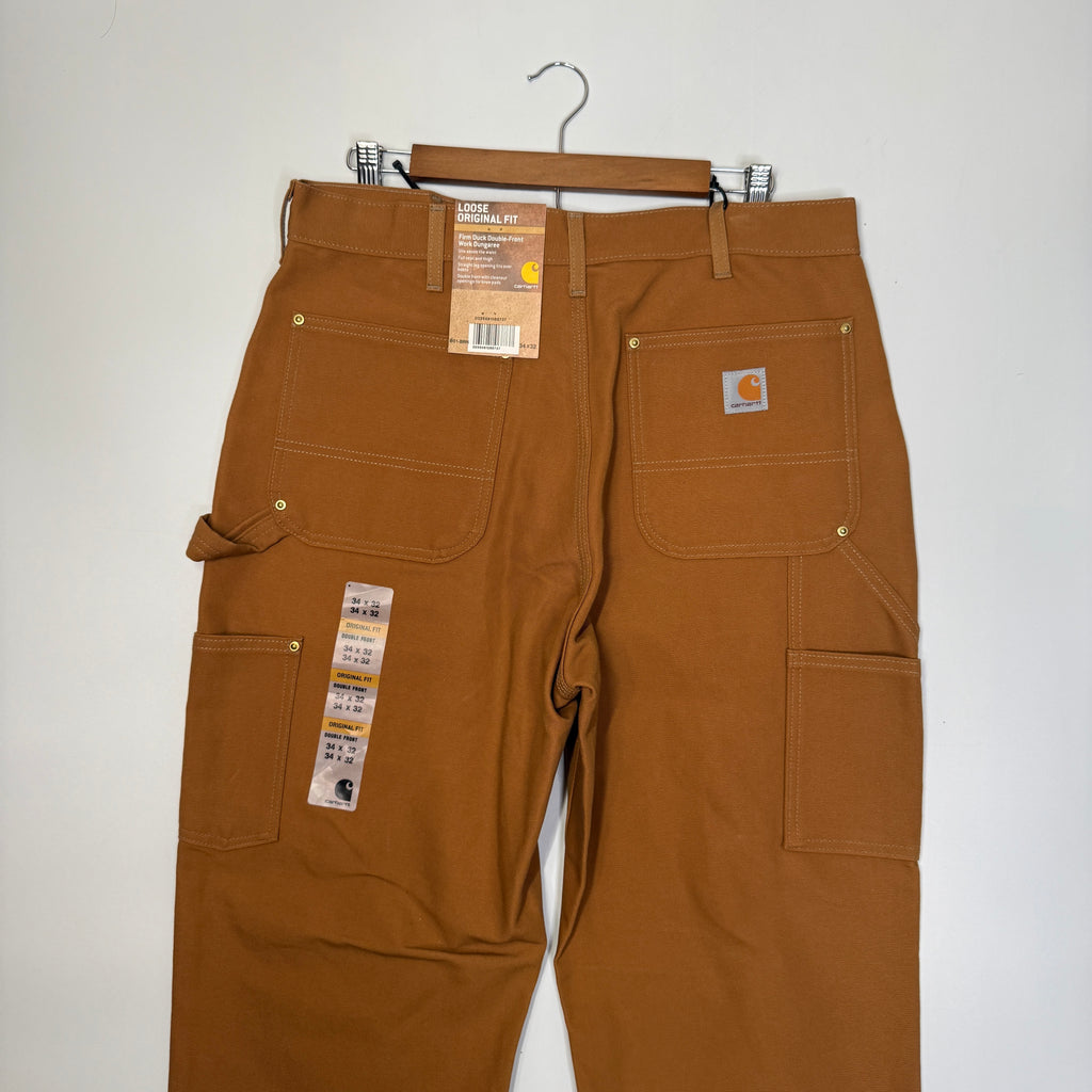 NWT Carhartt Duck Double Front Dungaree Pants 34"