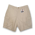 VTG Bugle Boy Corduroy Cream Cargo Shorts 35