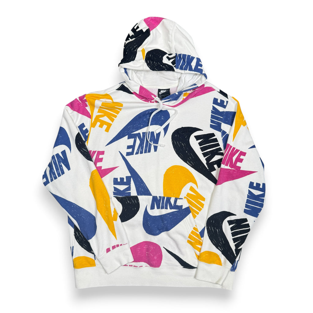 Nike Multi Color Check Hoodie L