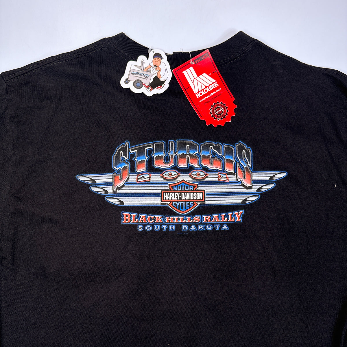 NWT 2001 Harley Davidson Sturgis Black Hills Rally T Shirt 2XL Black