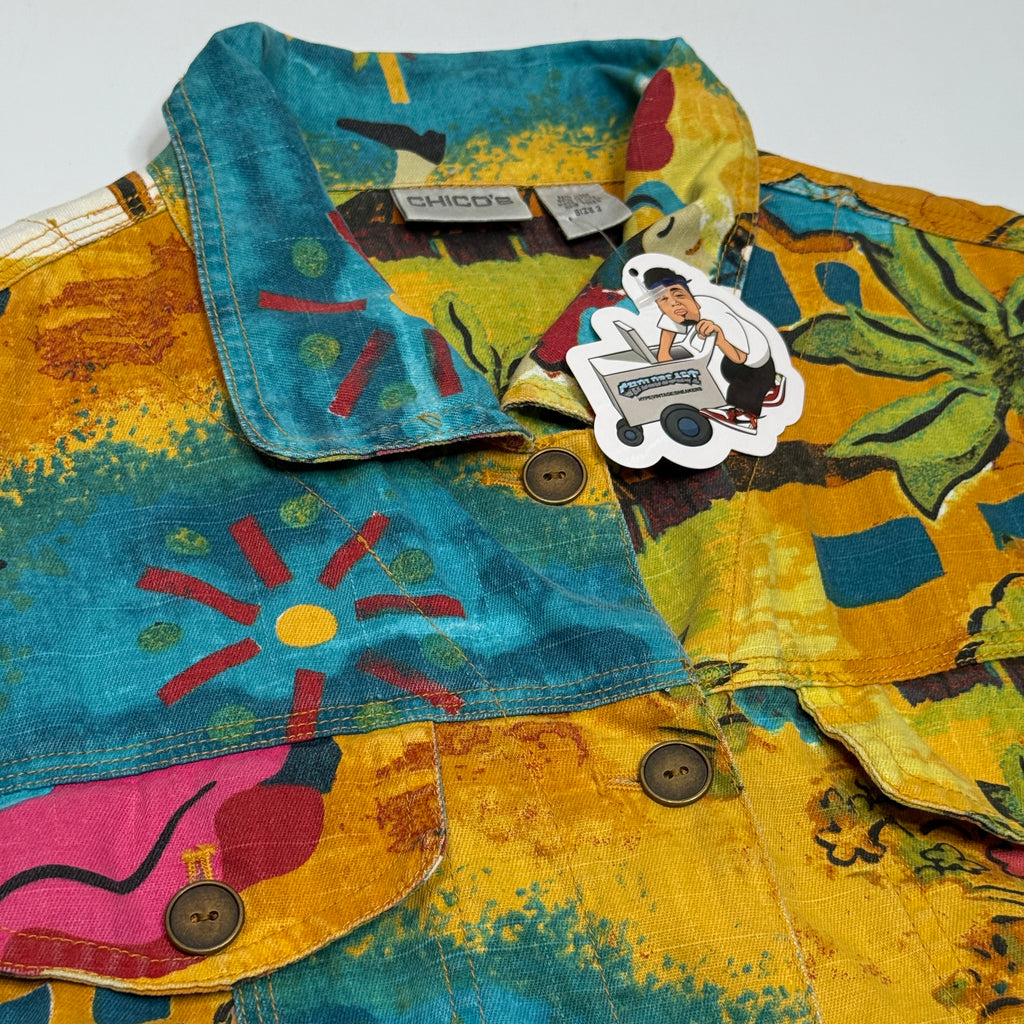 VTG Chicos Fiesta Multi Color Vest S