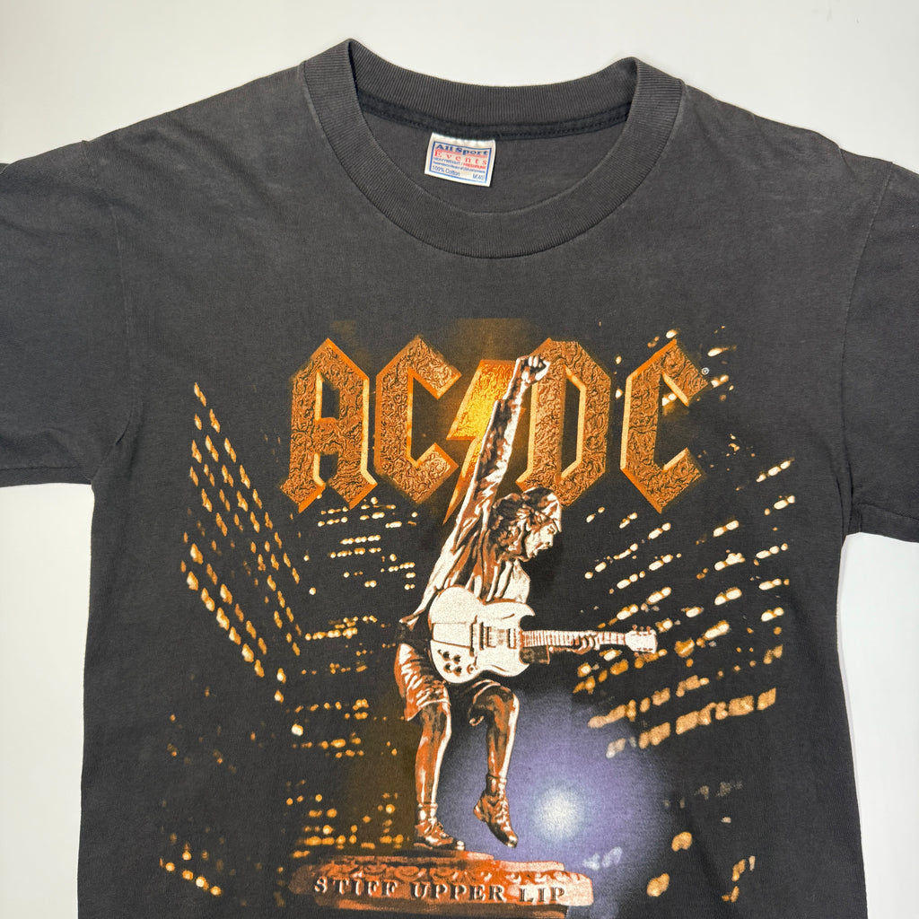 Y2K 2000 ACDC Upper Lip World Tour T Shirt M Black