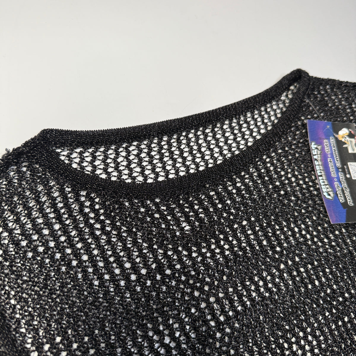 Grunge Sheer L/S Top S/M Black