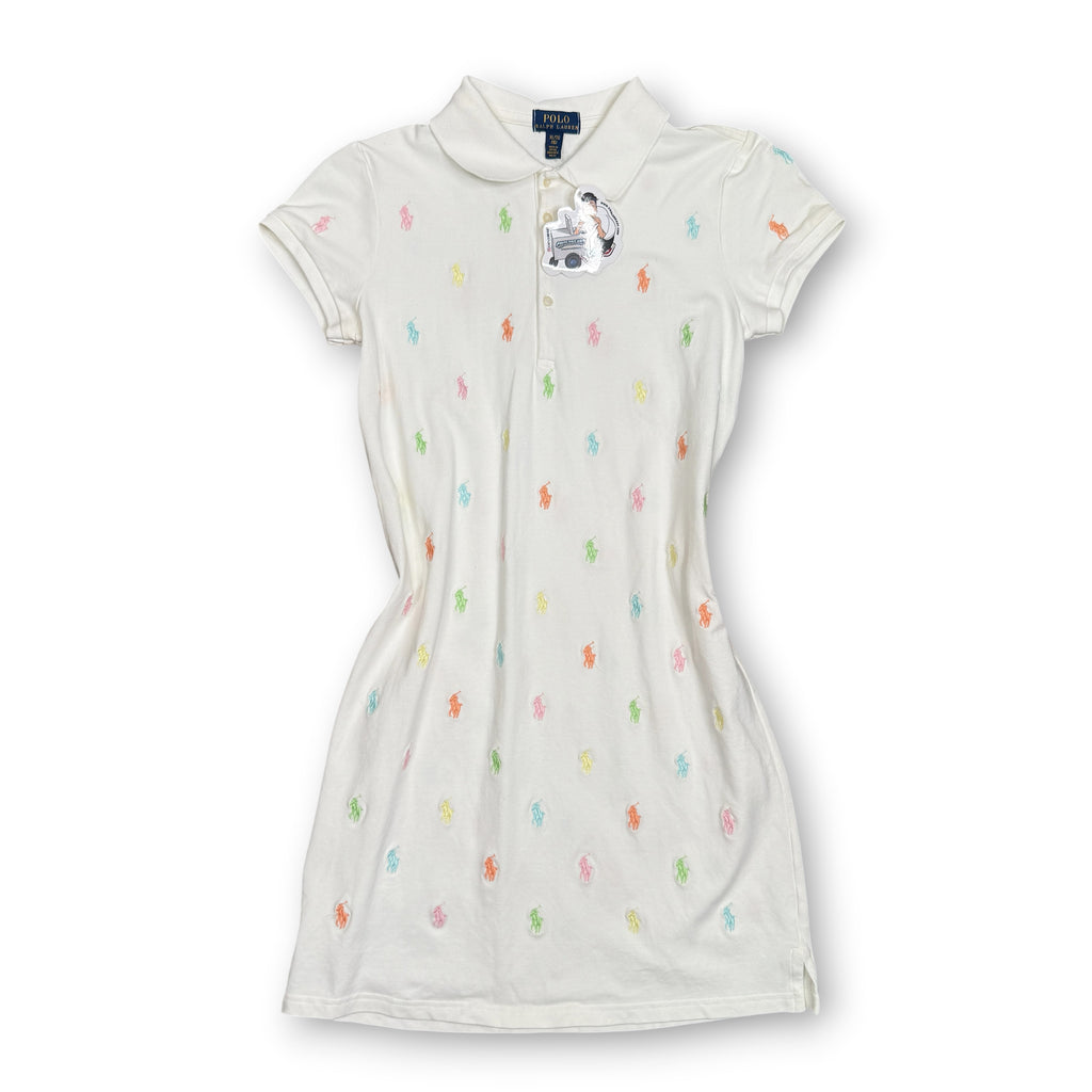 Polo Ralph Lauren All over Embroidered Pony Polo Dress S/XS