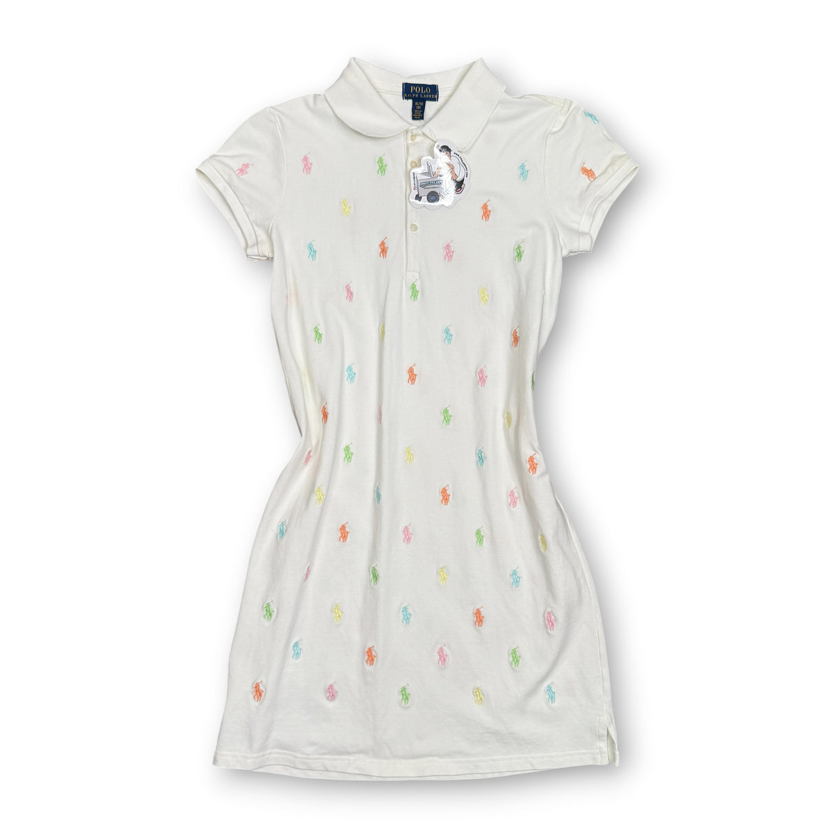 Polo Ralph Lauren All over Embroidered Pony Polo Dress S/XS