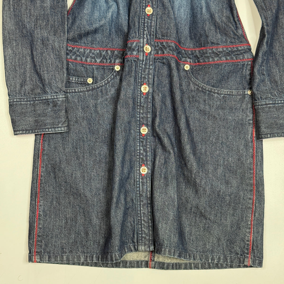 Y2K Tommy Hilfiger Denim Shirt Dress M Blue