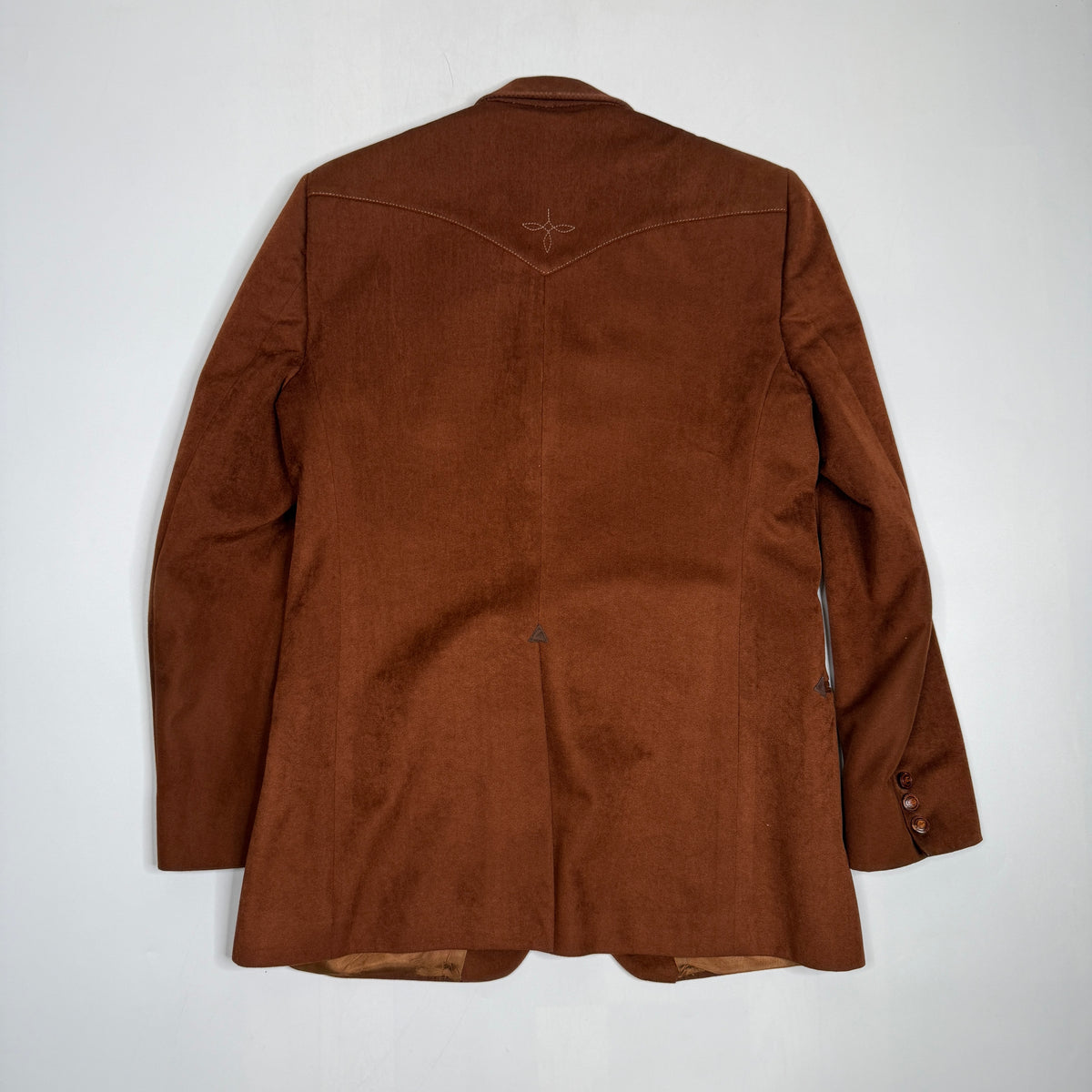 VTG Stetson Western Blazer Embroidered Cowboy L Brown