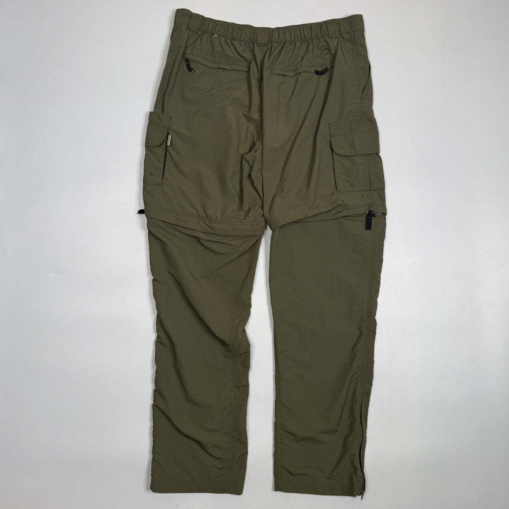 Y2K Magellan Outdoor Utility Cut Off Pants 36" Olive
