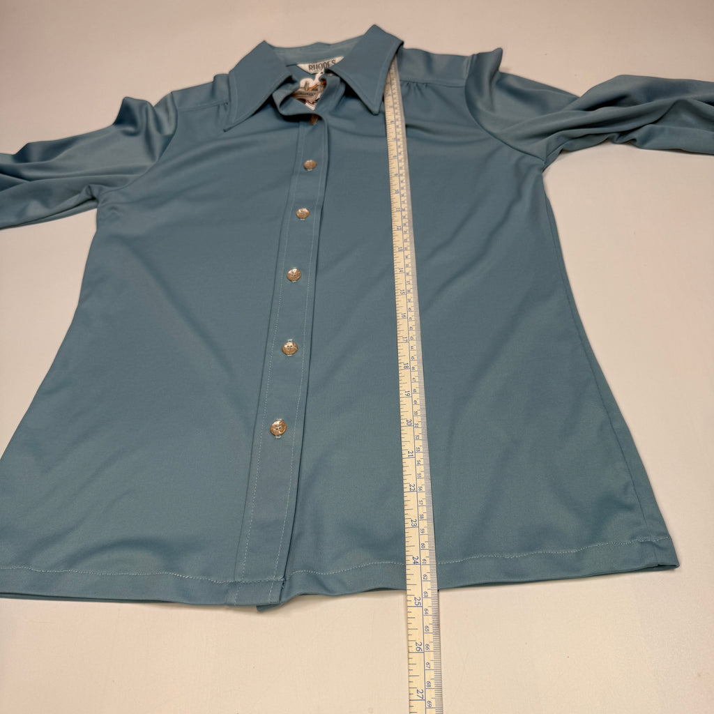 VTG Rhodes Dagger Collar Button Up Blouse M