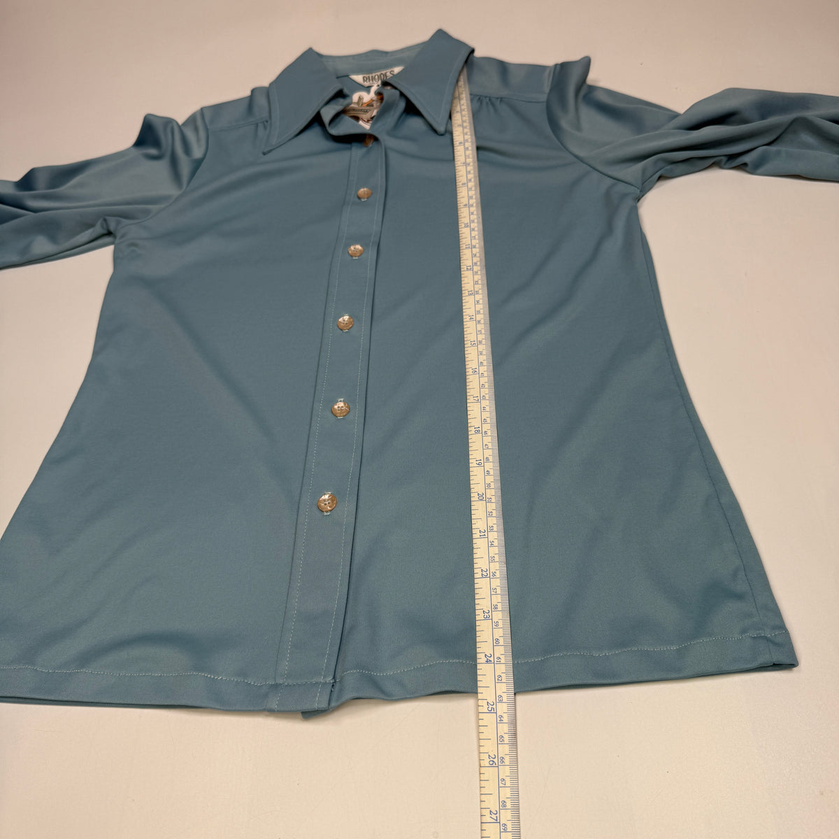 VTG Rhodes Dagger Collar Button Up Blouse M