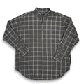 VTG Ralph Lauren Tattersall Check L/S Button Up XL Grey