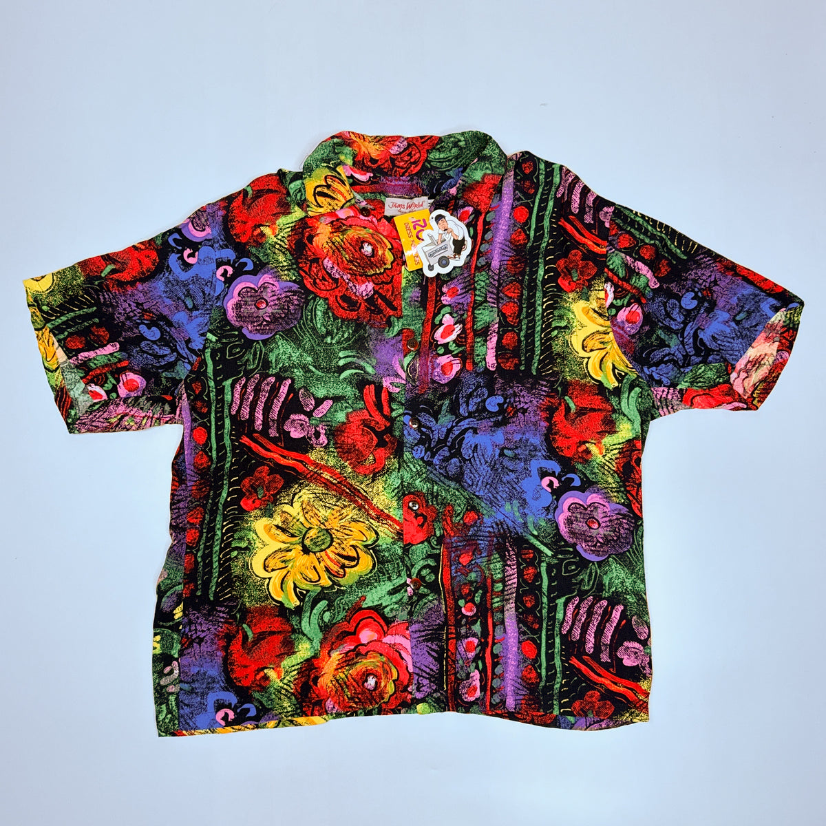 NWT Jams World Floral Multi Pattern Button Up M