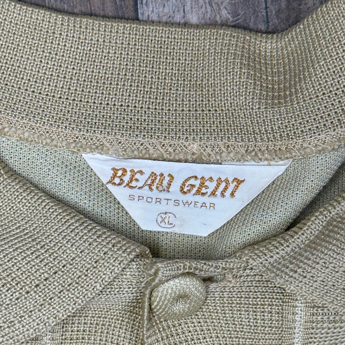 VTG Beau Gent Colorblock Button Polo Shirt XL