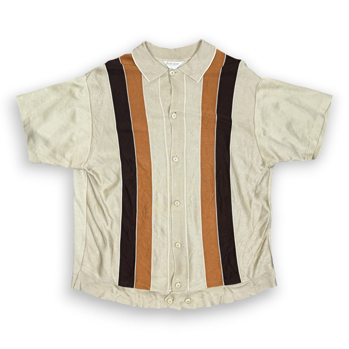 VTG Beau Gent Colorblock Button Polo Shirt XL