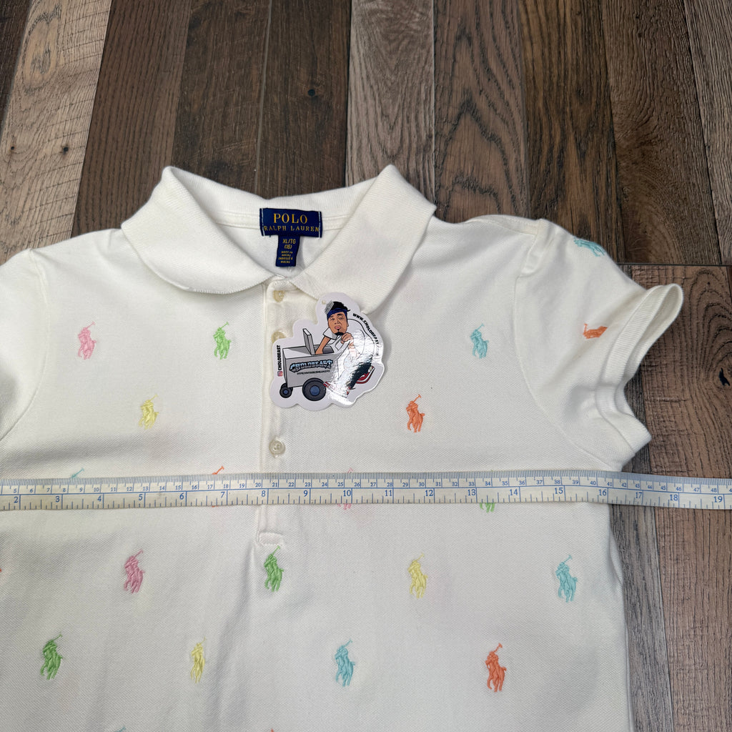 Polo Ralph Lauren All over Embroidered Pony Polo Dress S/XS