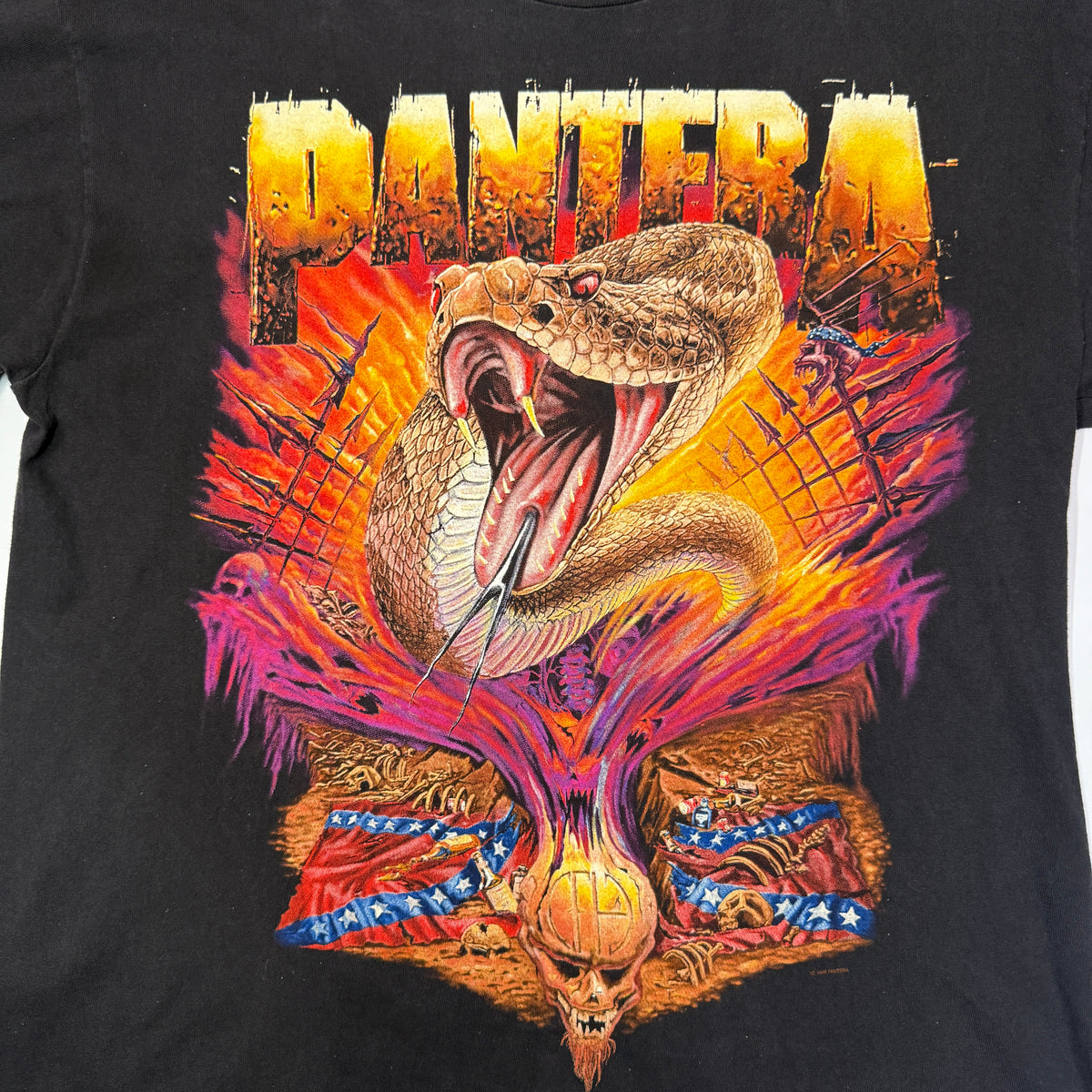 VTG Winterland 1999 Pantera World Domination Euro Tour T Shirt XL Black