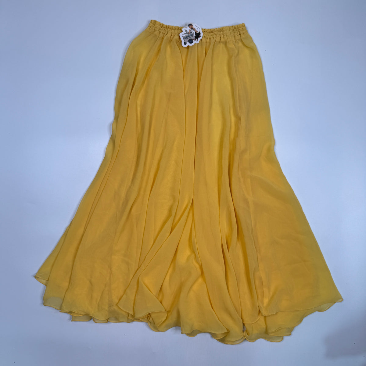 VTG Sheer Flowy Maxi Skirt 26 S