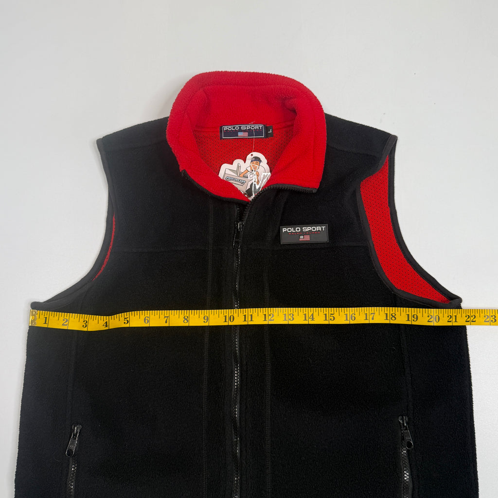 VTG Polo Sport Fleece Vest M/L Black
