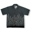 Y2K Flame Oversized Button Up XL/L Grey