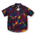 VTG In Private Geometric Art Silk Button Up M