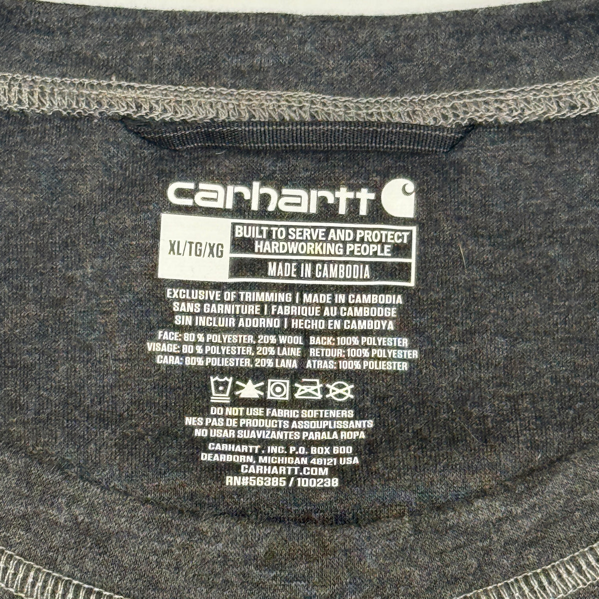 Carhartt UPF 25+ Force L/S XL Grey