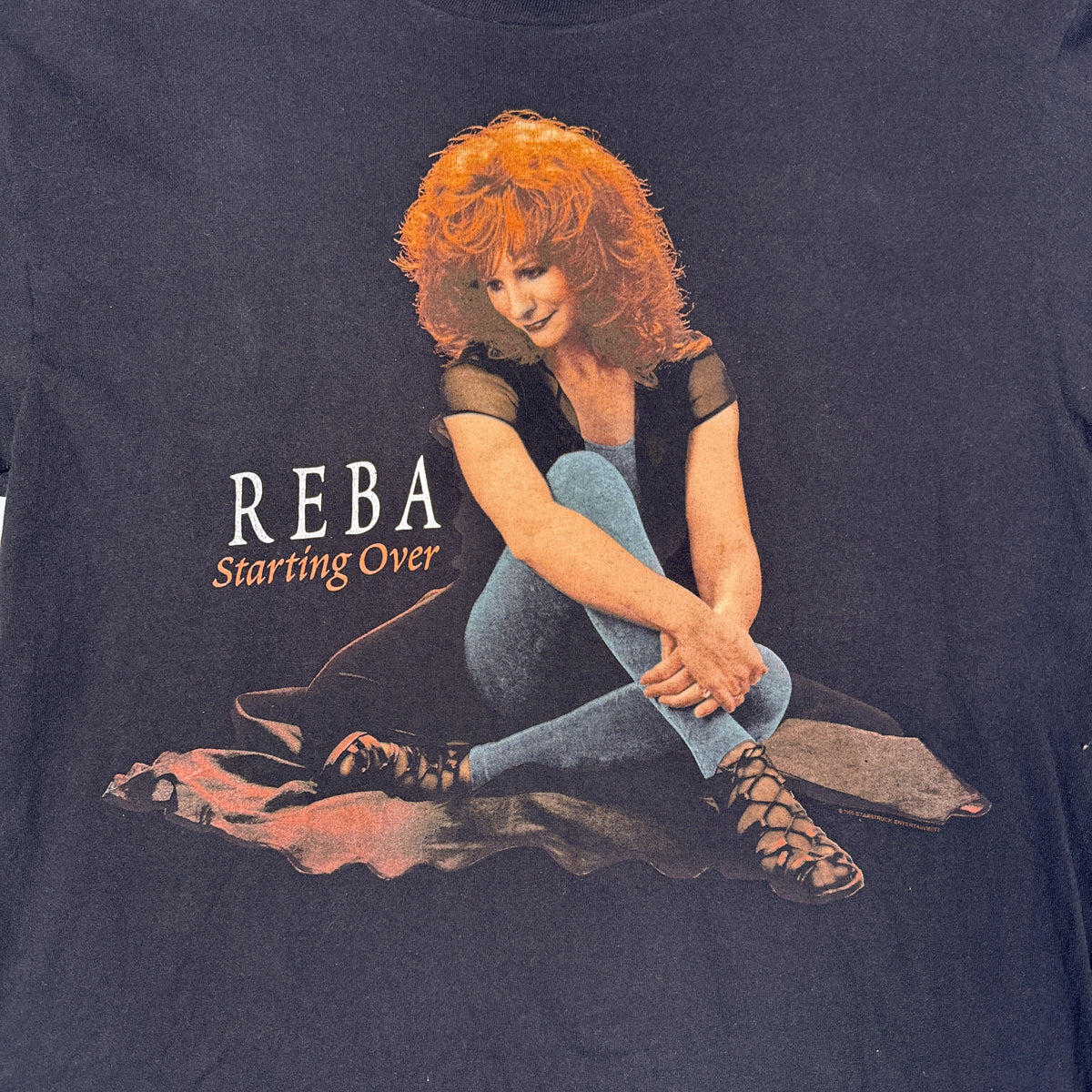 VTG 1996 Reba Starting Over T Shirt L Black