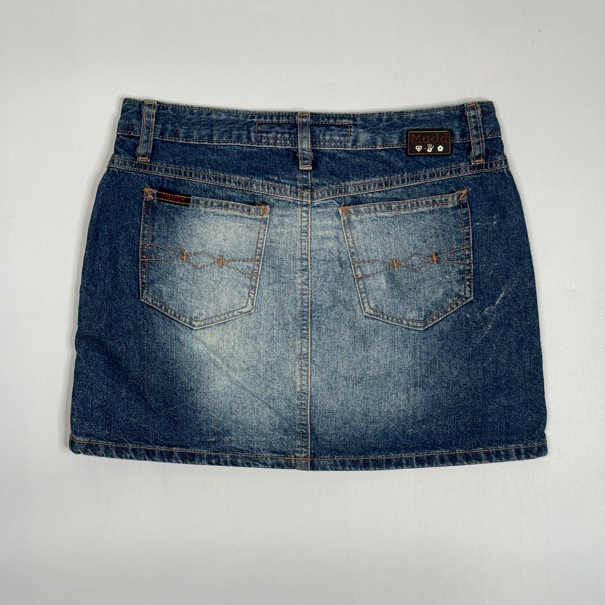 Y2K Mudd Faded Denim Mini Skirt 30" M