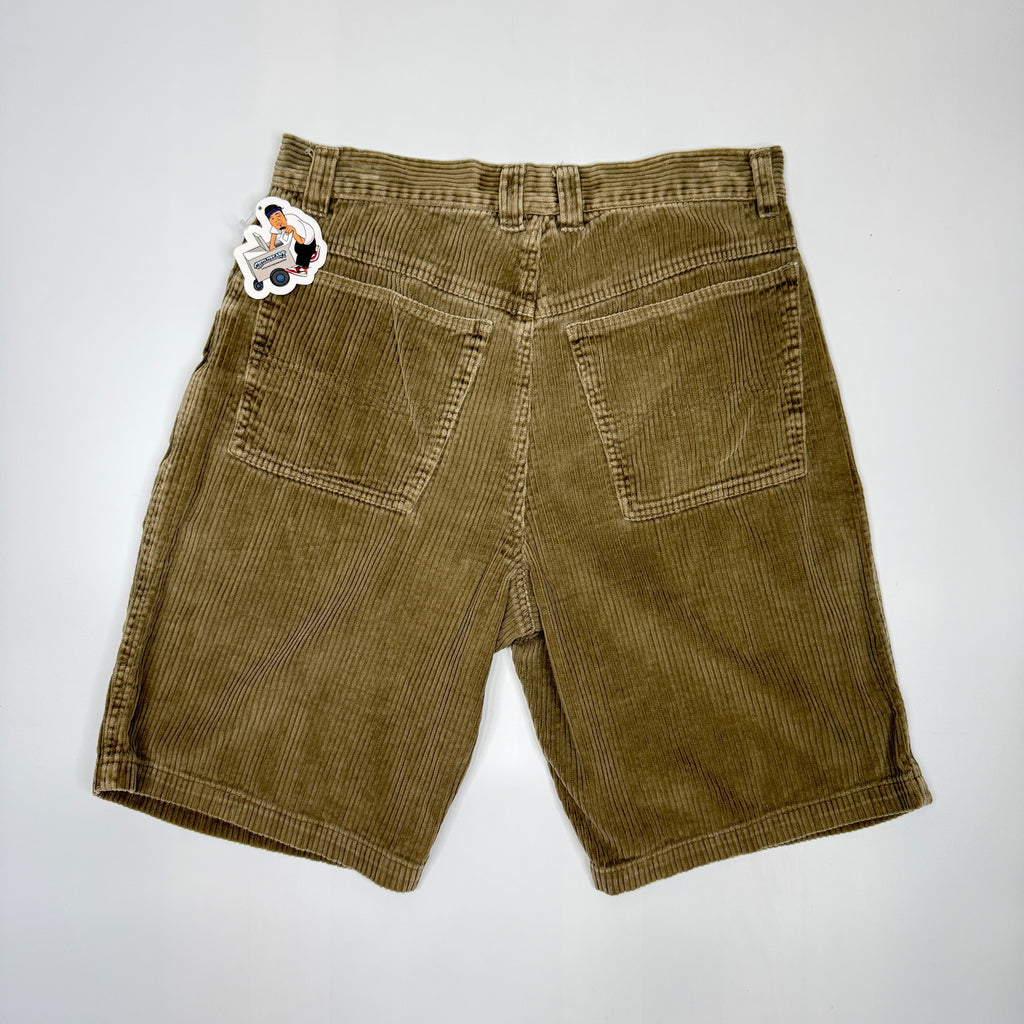 VTG Hey Man Corduroy Shorts 32" Olive