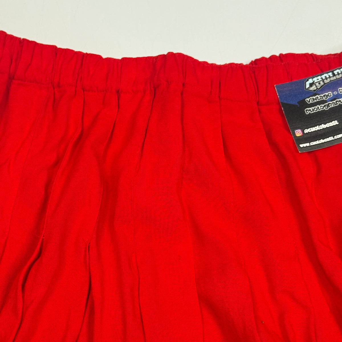 VTG Marisa A Line Rayon Maxi Skirt 26" S Red