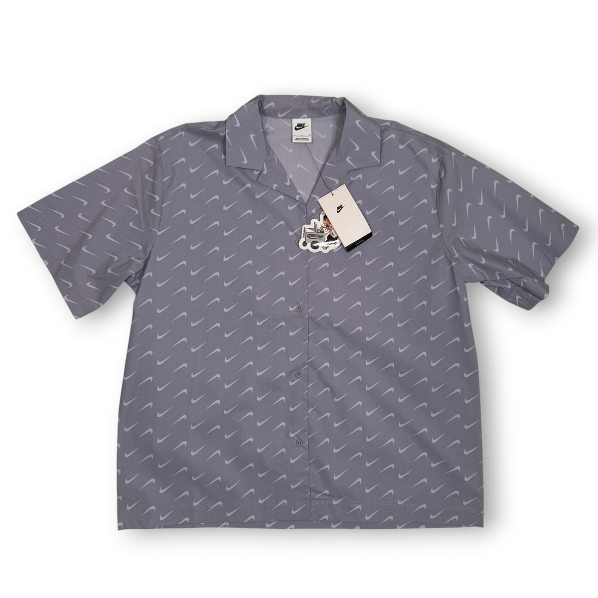 NWT Nike Check Woven Button Up L
