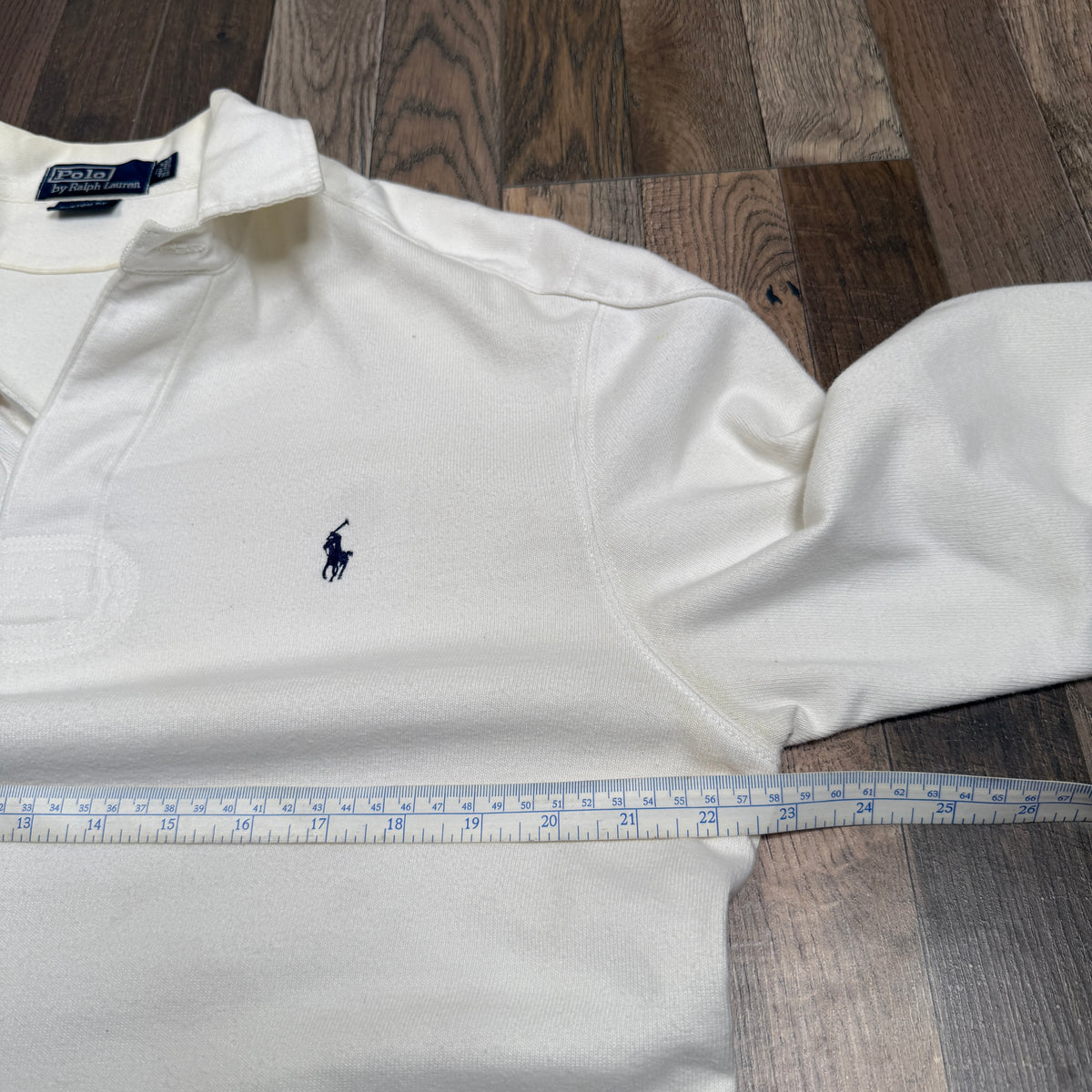 VTG Ralph Lauren White L/S Polo Shirt L