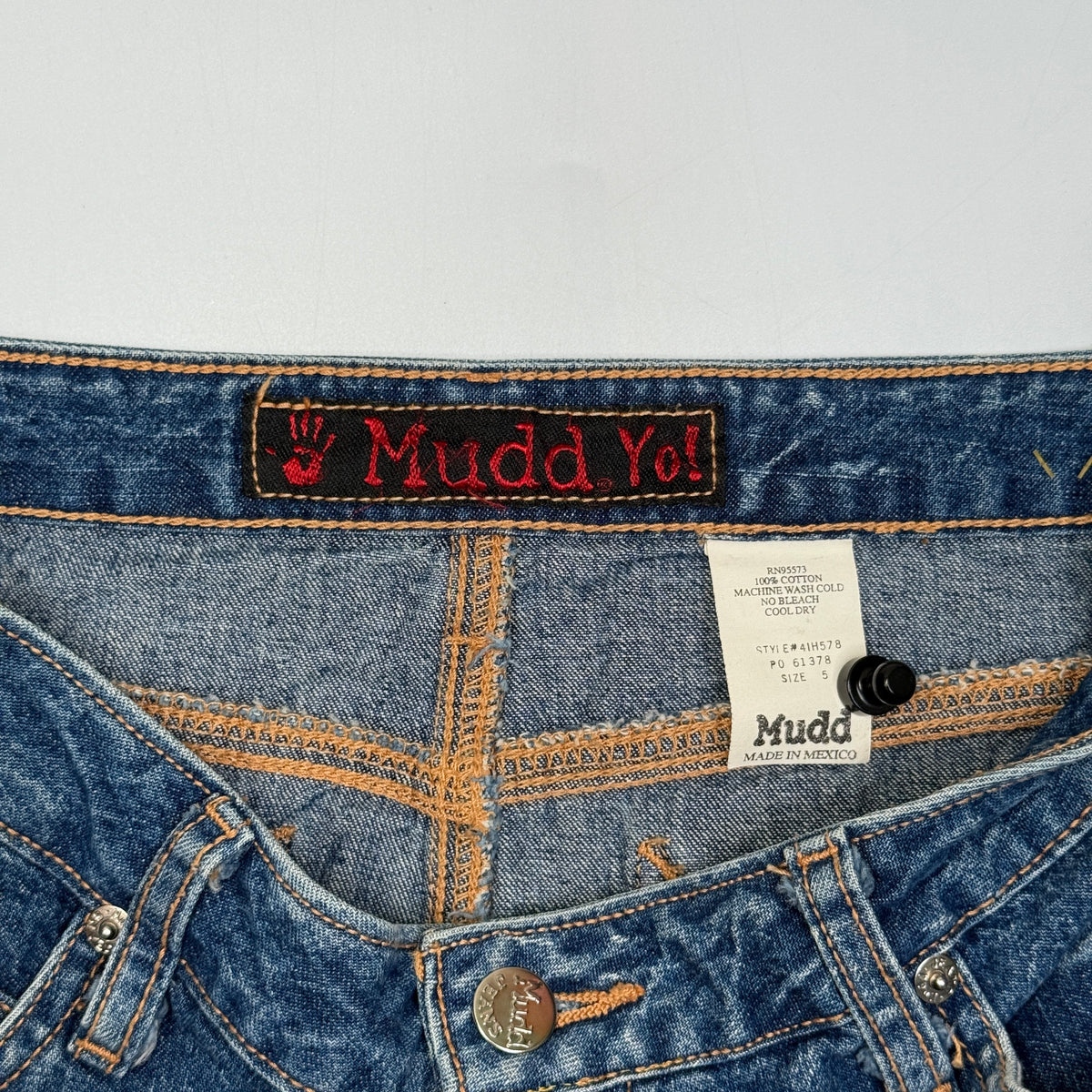 Y2K Mudd Faded Denim Mini Skirt 30" M