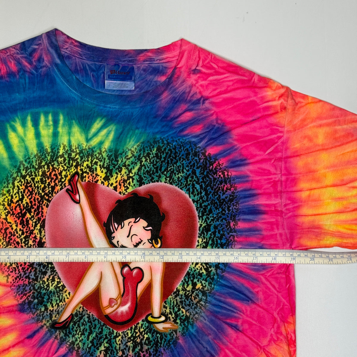 Y2K 2003 Betty Boop Heart Tie Dye T Shirt T Shirt M