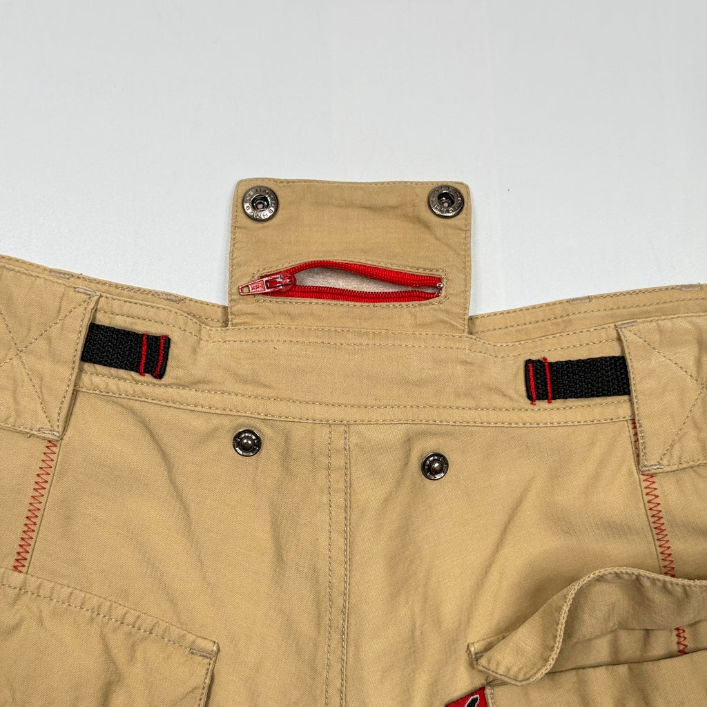 Y2K Side Out Utility Shorts 32" Khaki