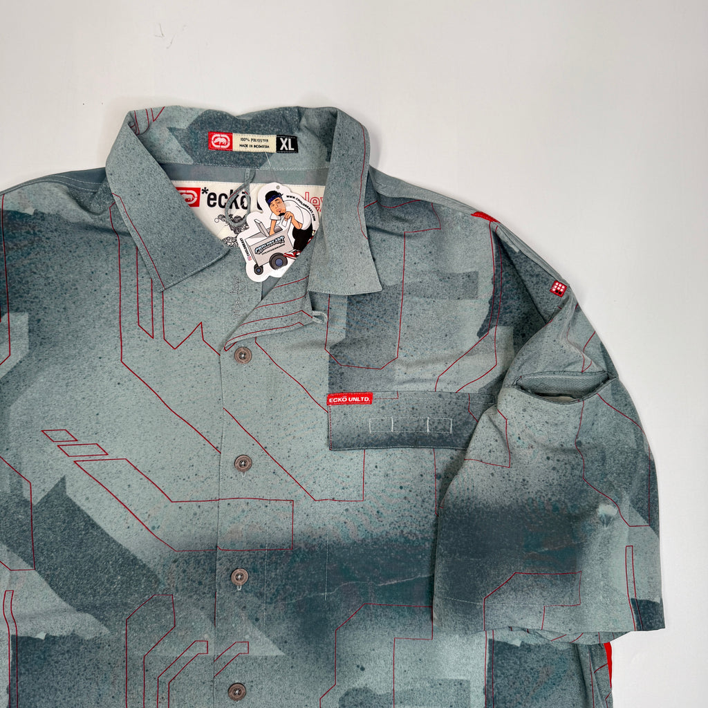 Y2K Ecko Complex Mindlabs Button Up XL