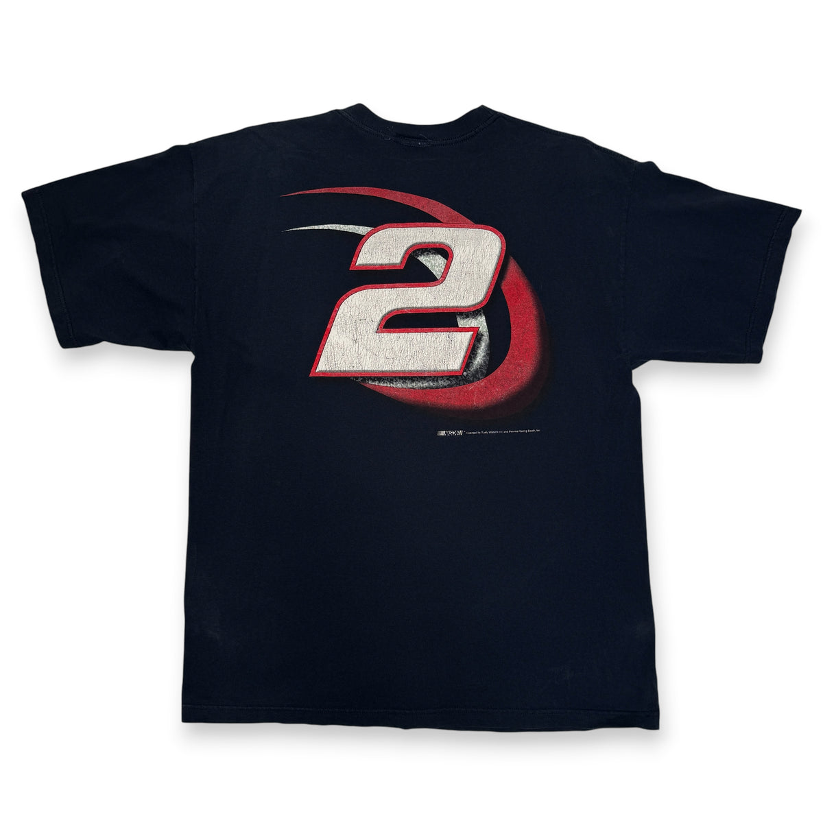 Y2K Rusty Wallace 2 Spell out T Shirt M Navy