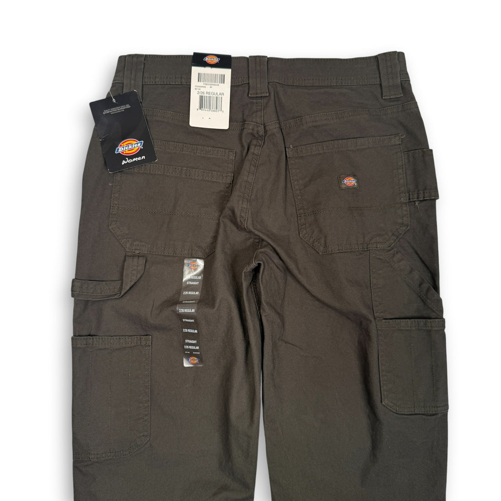 NWT Dickies Double Front Carpenter Straight Fit Pants 28" S Olive