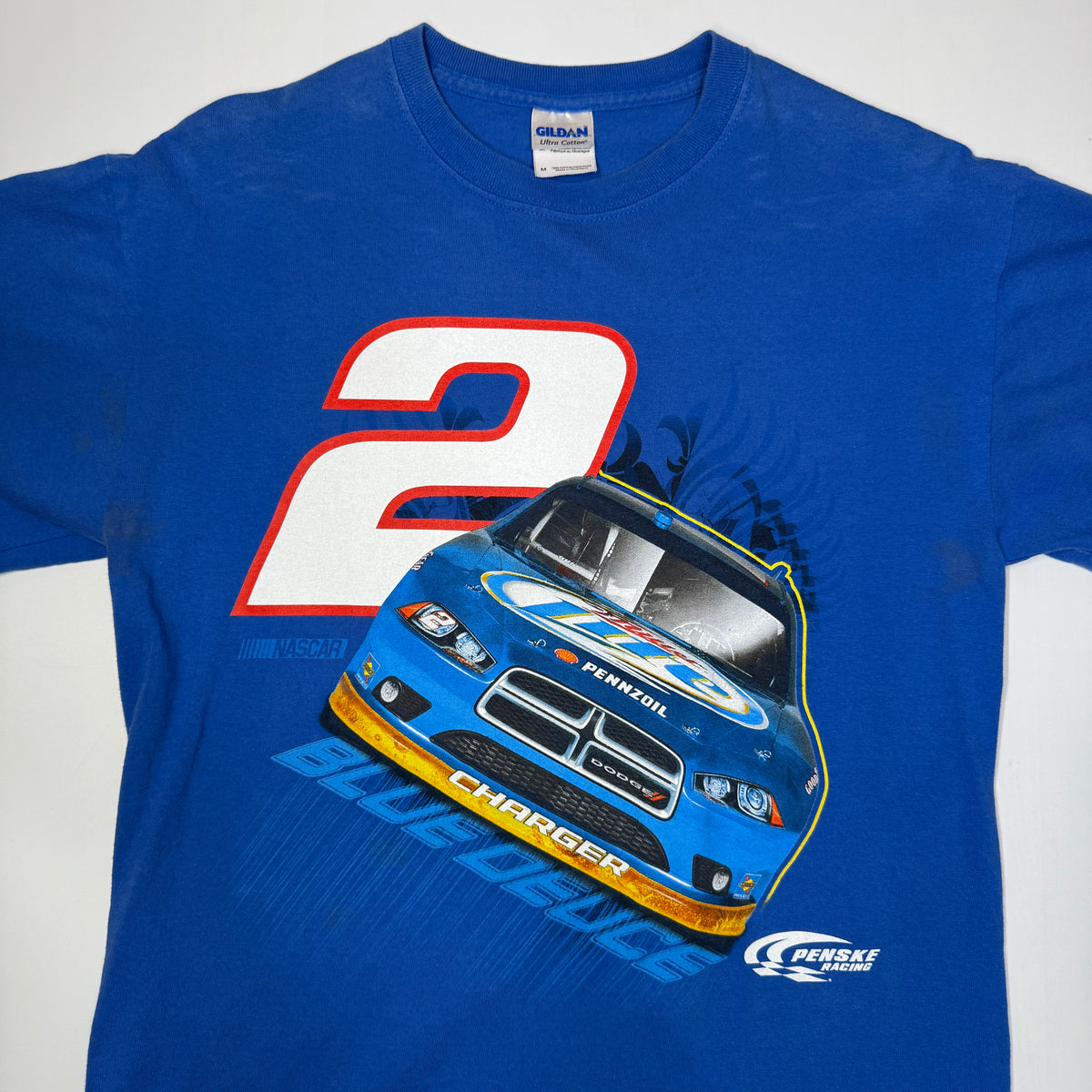 Y2K Kurt Busch Miller Lite Dodge T Shirt M Blue
