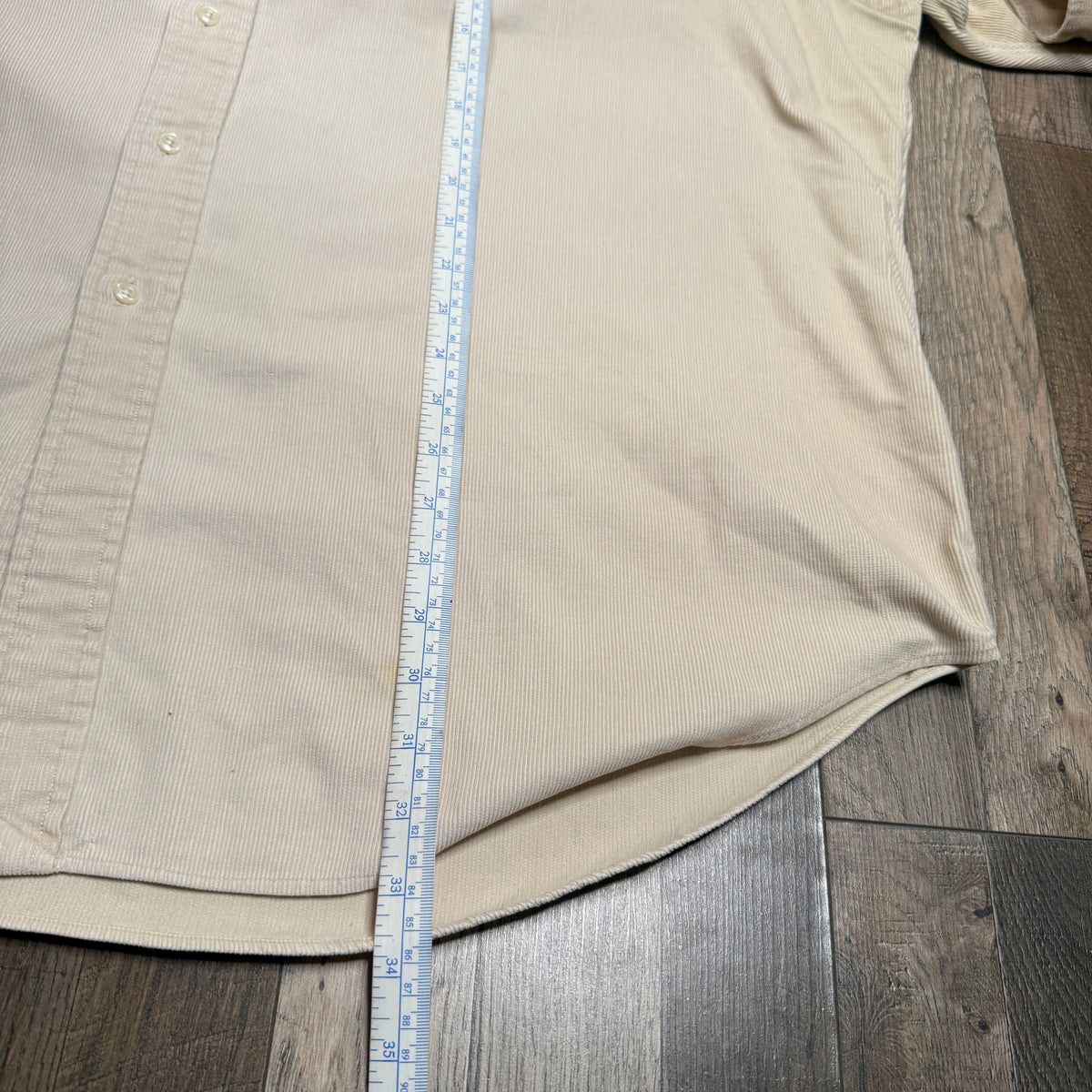 VTG Ralph Lauren Cream Corduroy L/S Button Up 2XL