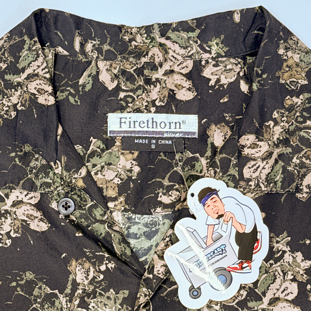 VTG Firethorn Silk Floral Button Up L
