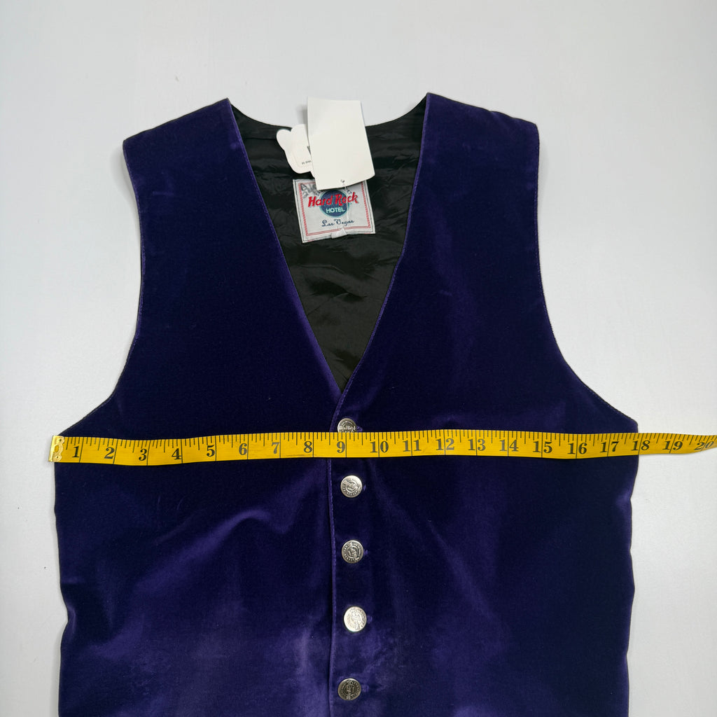 VTG Hard Rock Velour Vest M Violet