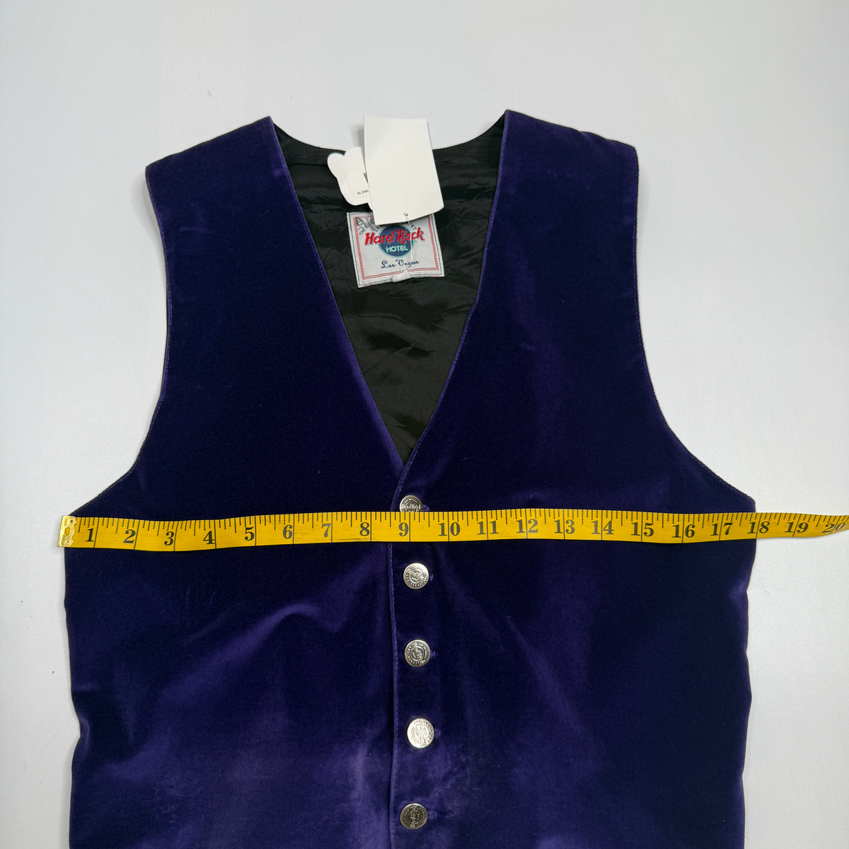 VTG Hard Rock Velour Vest M Violet