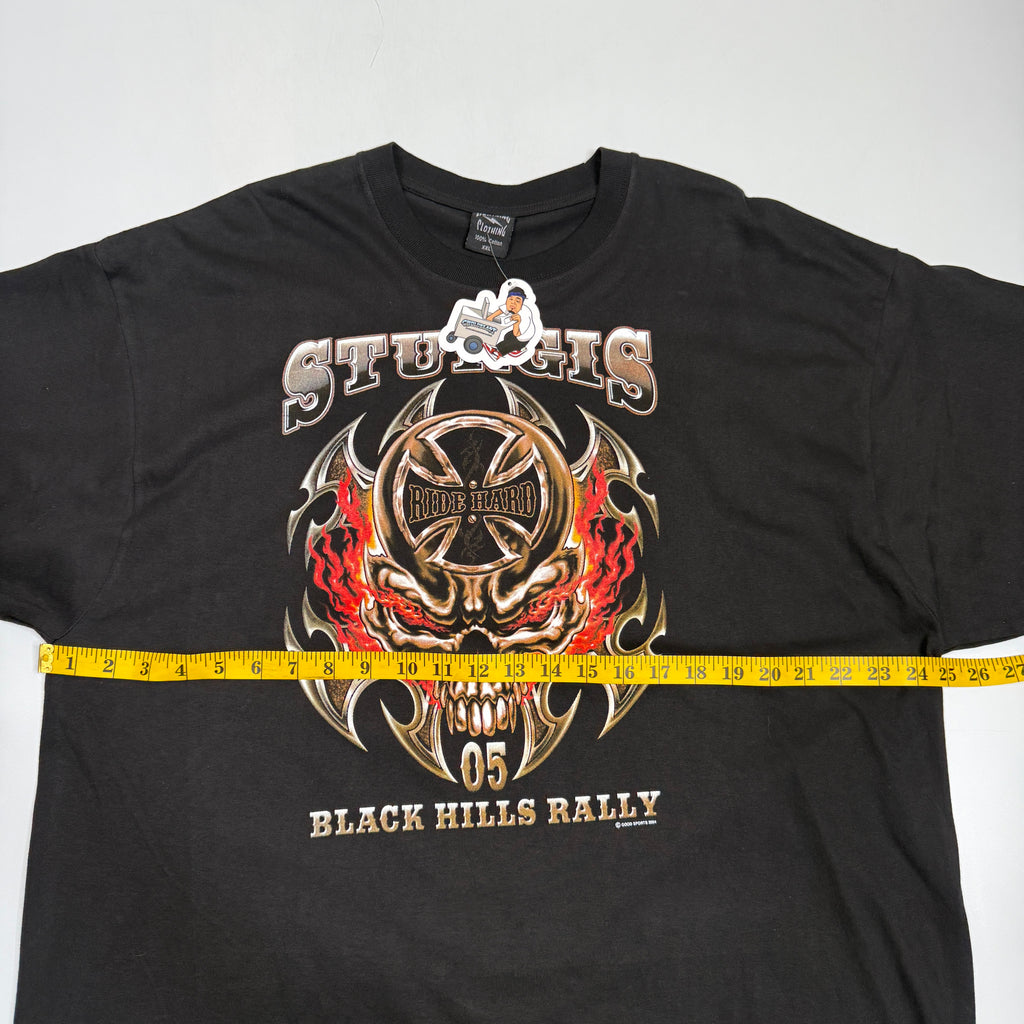 Y2K 2005 Sturgis Black Hills Rally South Dakota T Shirt 2XL