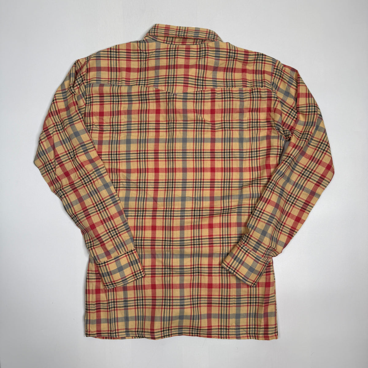 VTG BonHomme Western Plaid  Peal Snap L/S Button Up M