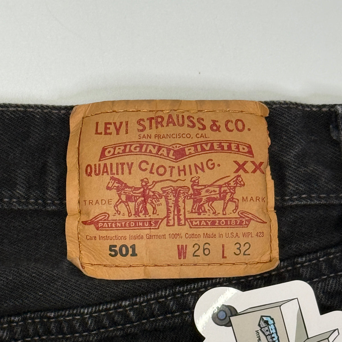 VTG Levis 501 High Rise Straight Leg Jeans 25" XS Black