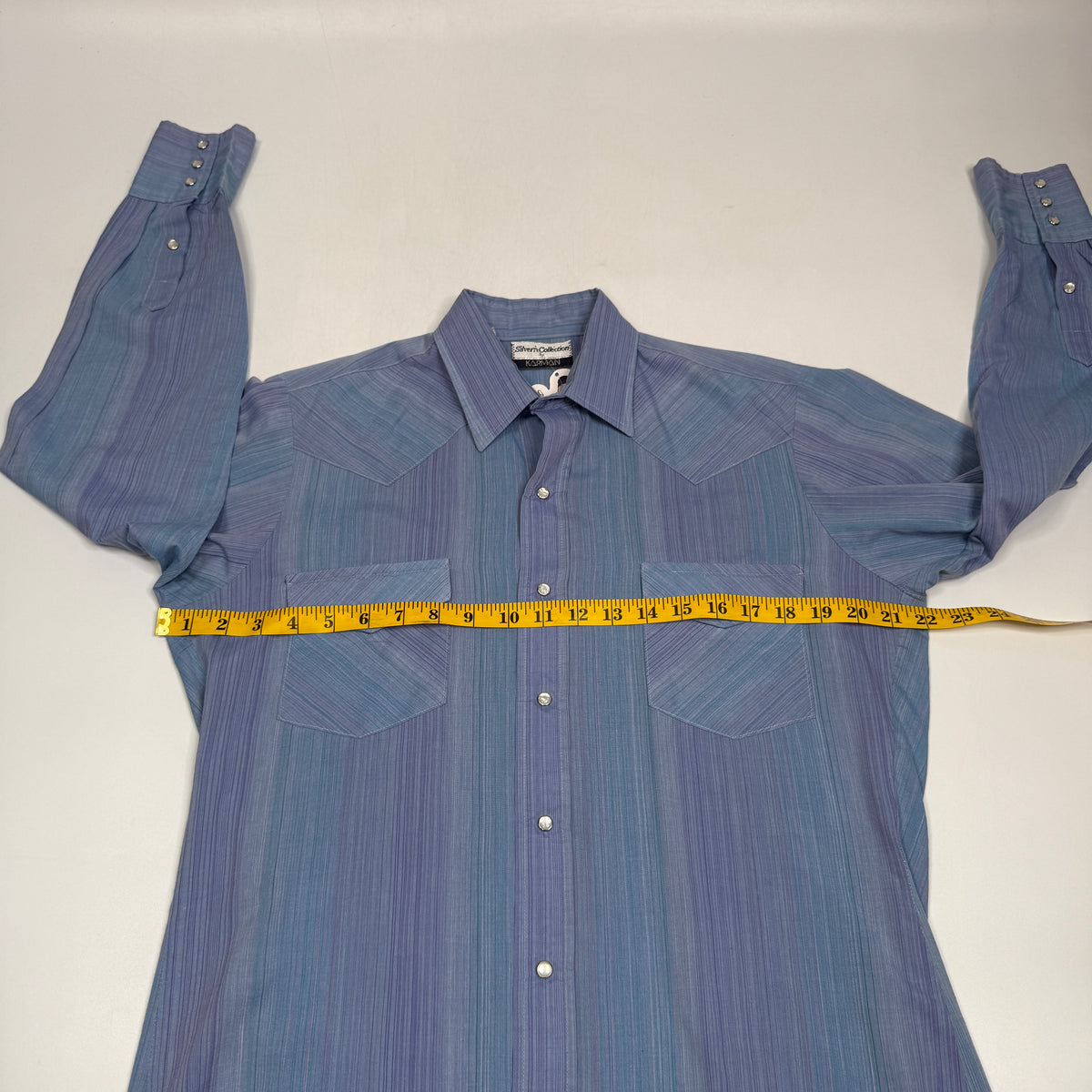 VTG Karman Western Peal Snap L/S Button Up M Purple