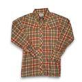 VTG BonHomme Western Plaid  Peal Snap L/S Button Up M