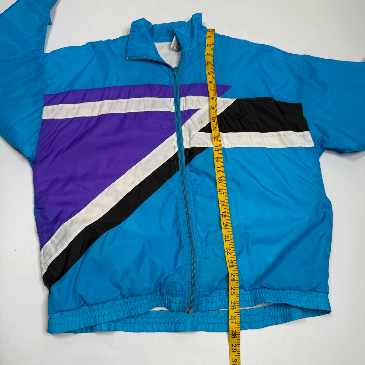 VTG Puma Lined Active Full Zip Windbreaker M