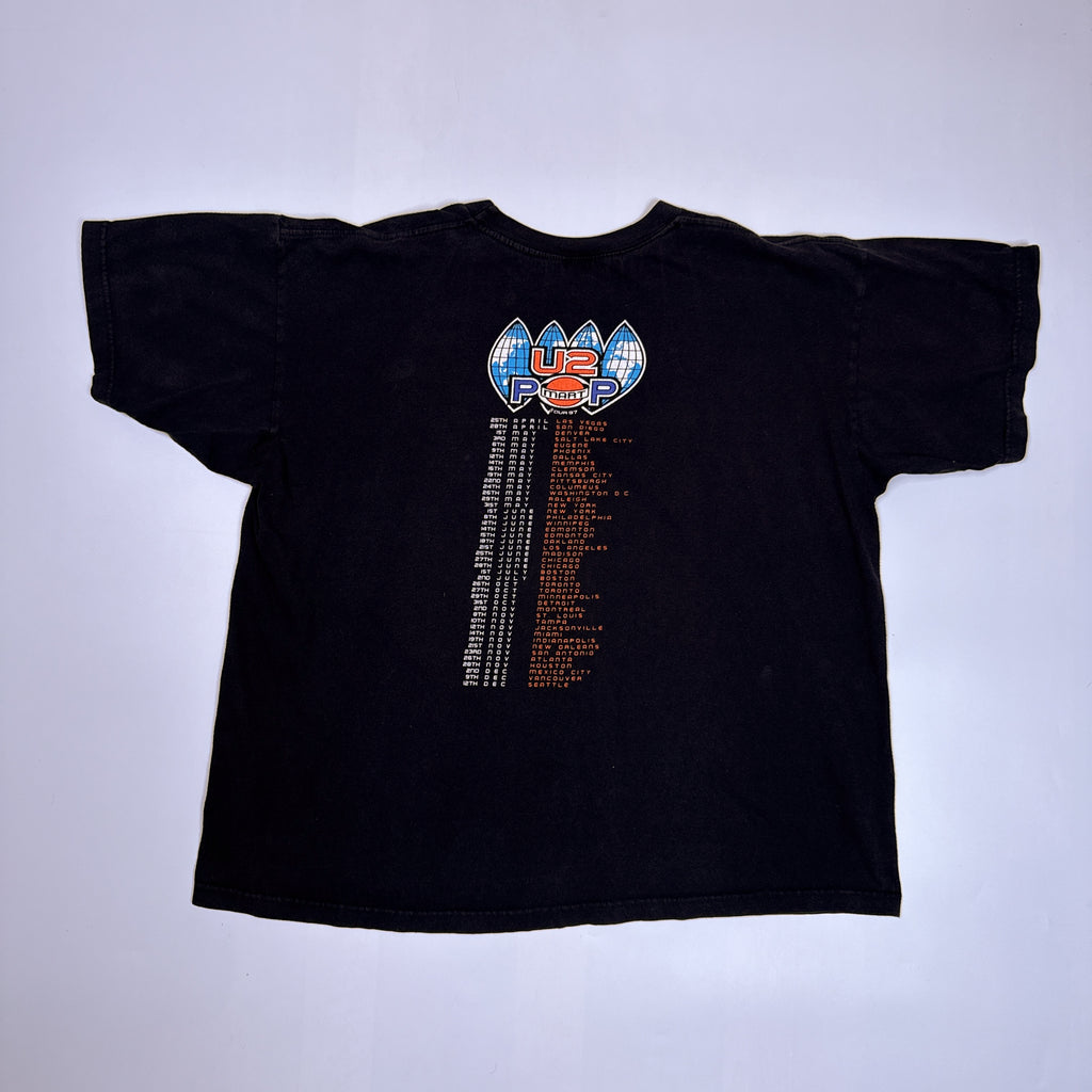 VTG U2 Popmart Tour Boxy T Shirt L/XL Black